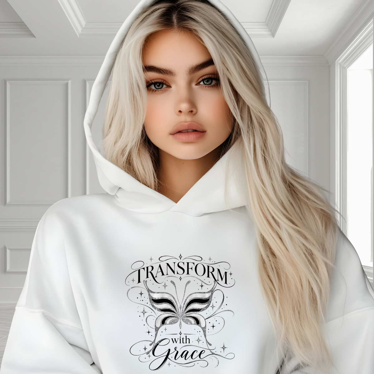 Transform With Grace Crop Hoodie