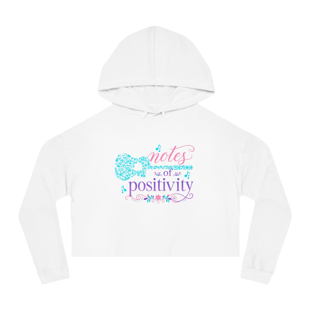 Notes Of Positivity Crop Hoodie