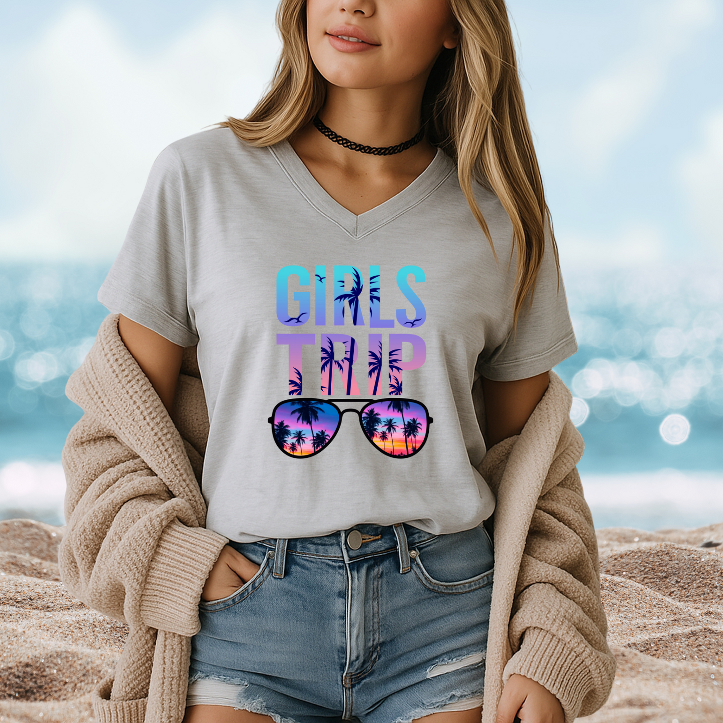 Girls Trip V-Neck Tee