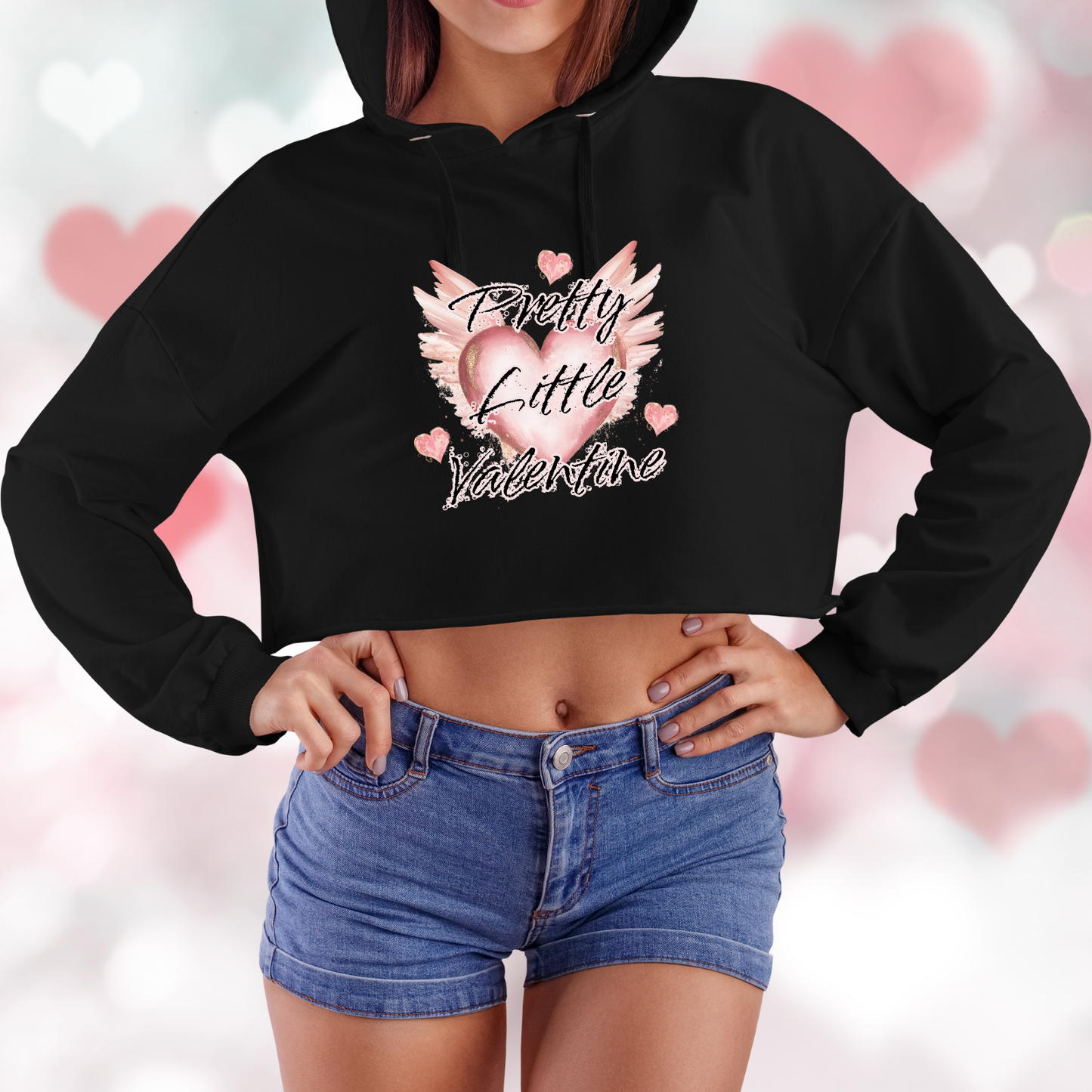 Pretty Little Valentine Crop Hoodie