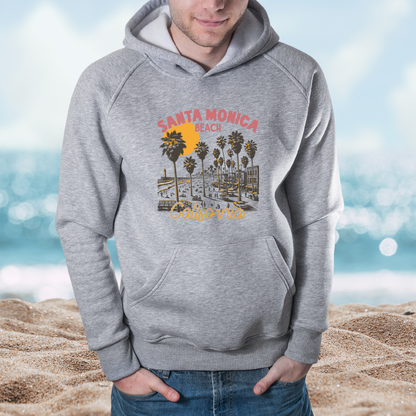 Santa Monica Beach Pullover Hoodie