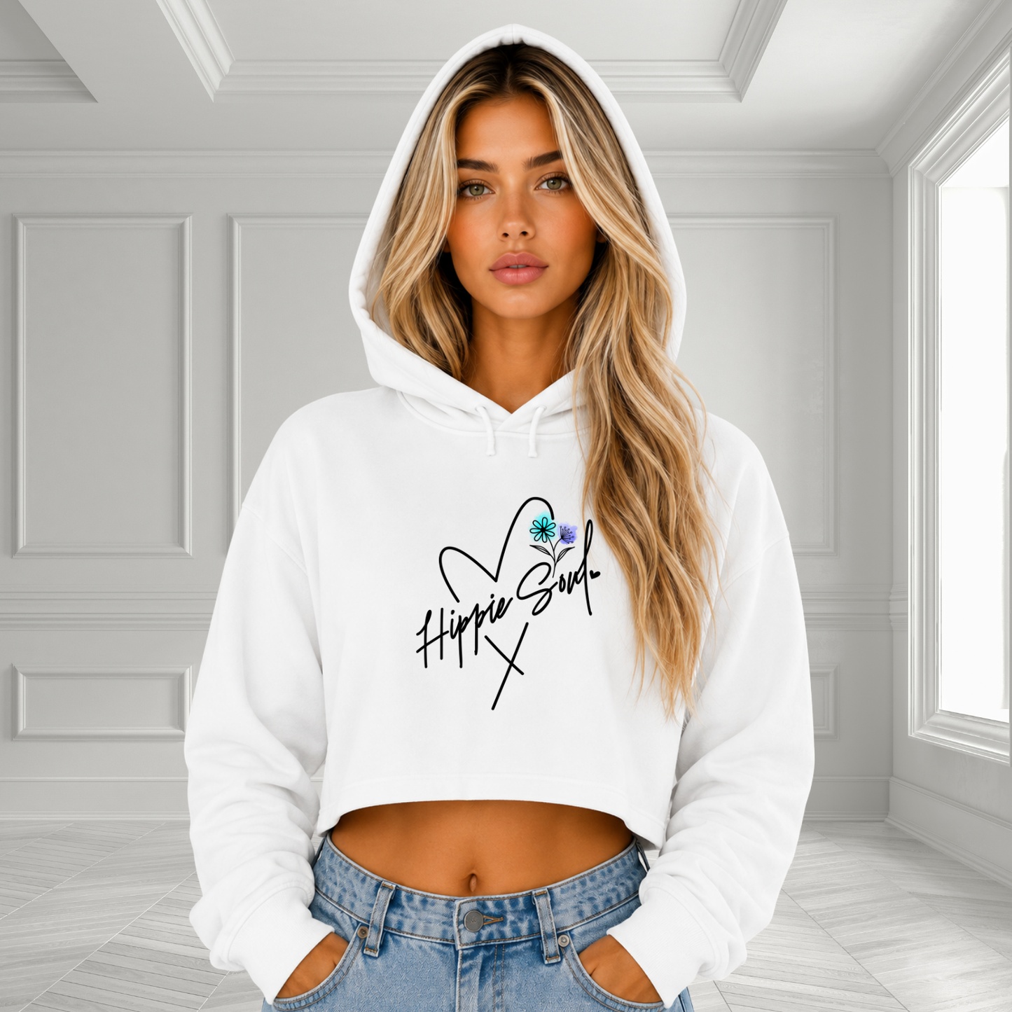 Hippie Soul Crop Hoodie