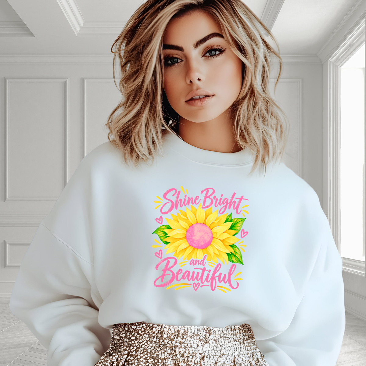 Shine Bright And Beautiful Crewneck Sweatshirt