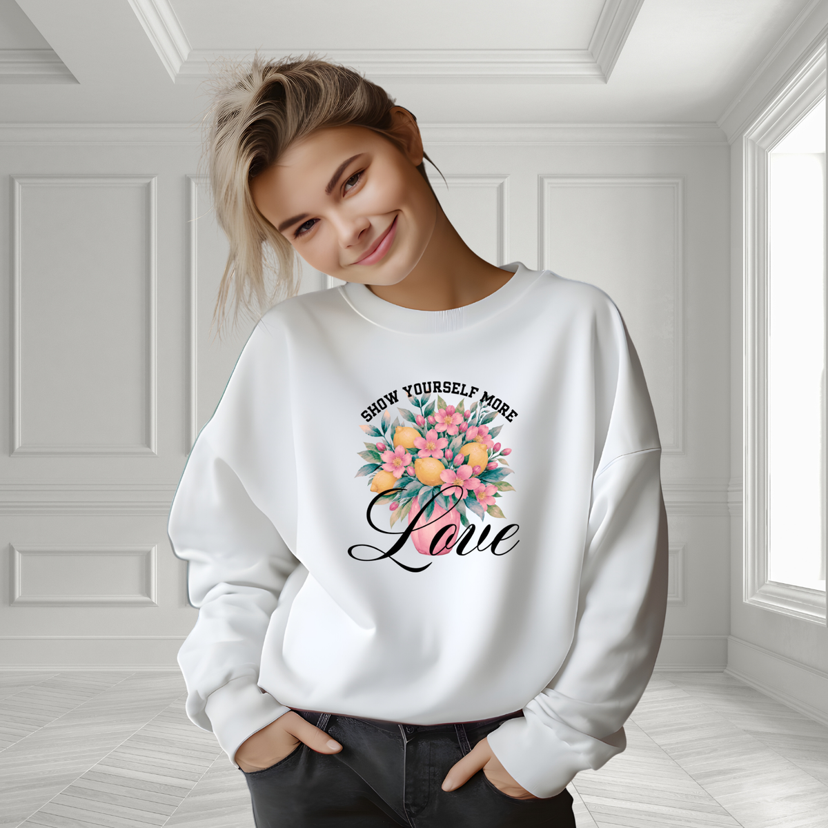 Show Yourself More Love Crewneck Sweatshirt