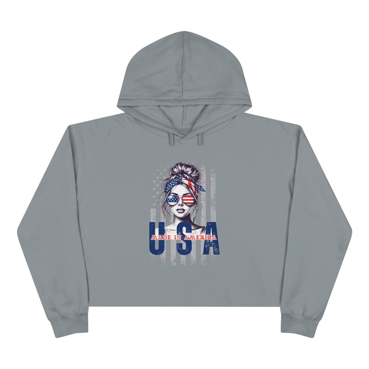 Made In America Crop Hoodie