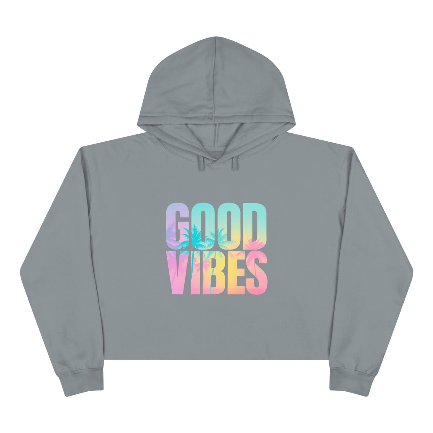 Good Vibes Summer Crop Hoodie