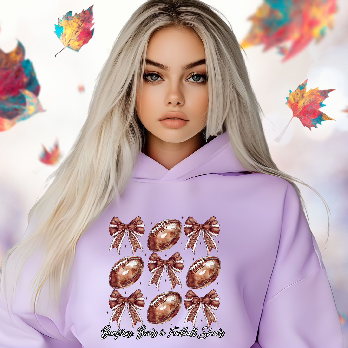 Bonfires, Bows, & Football Shows Crop Hoodie