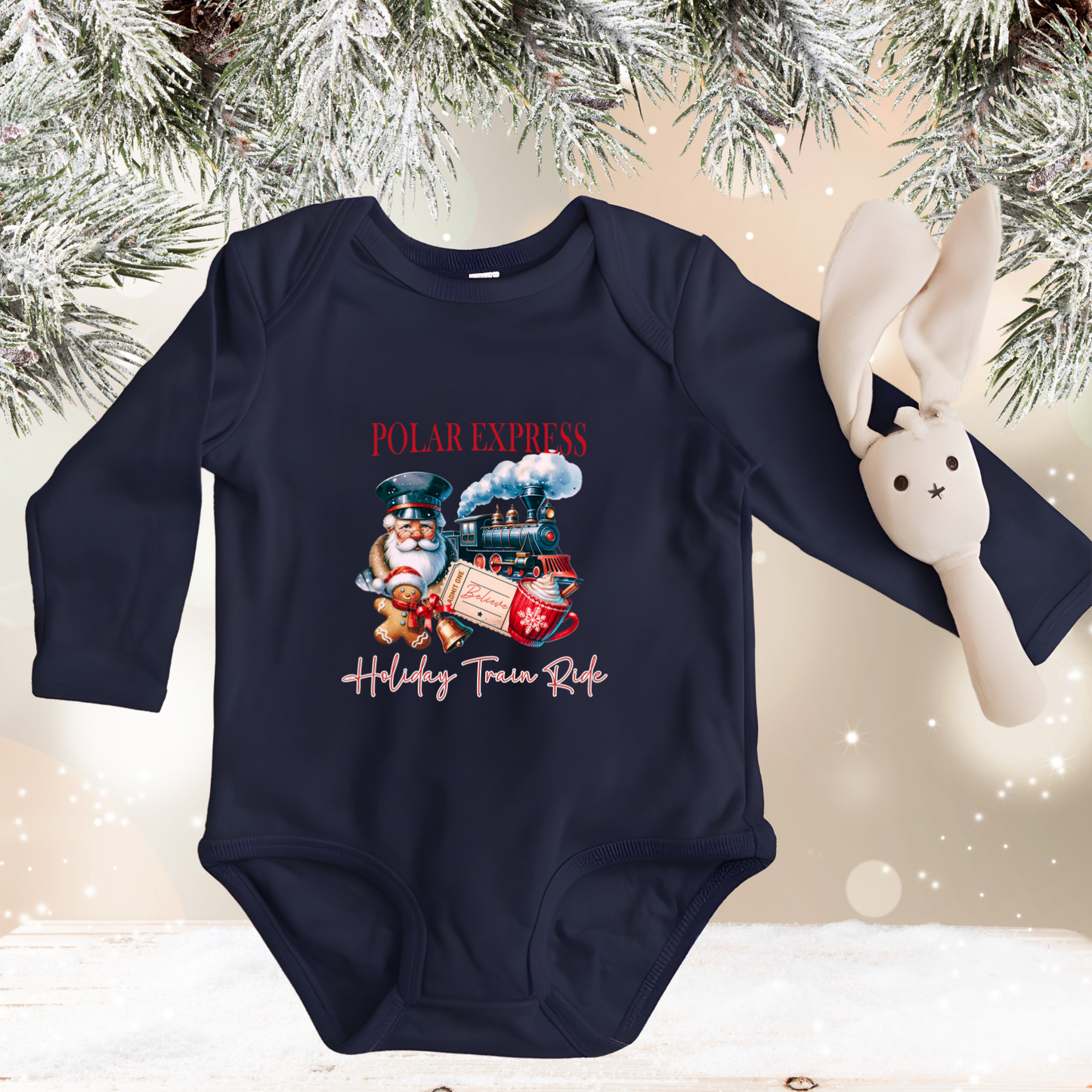 Polar Express Infant Long Sleeve Onesie