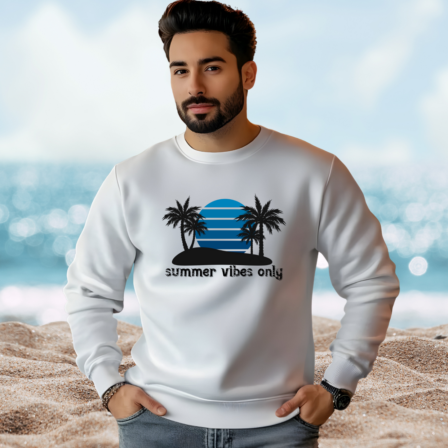 Summer Vibes Only Crewneck Sweatshirt