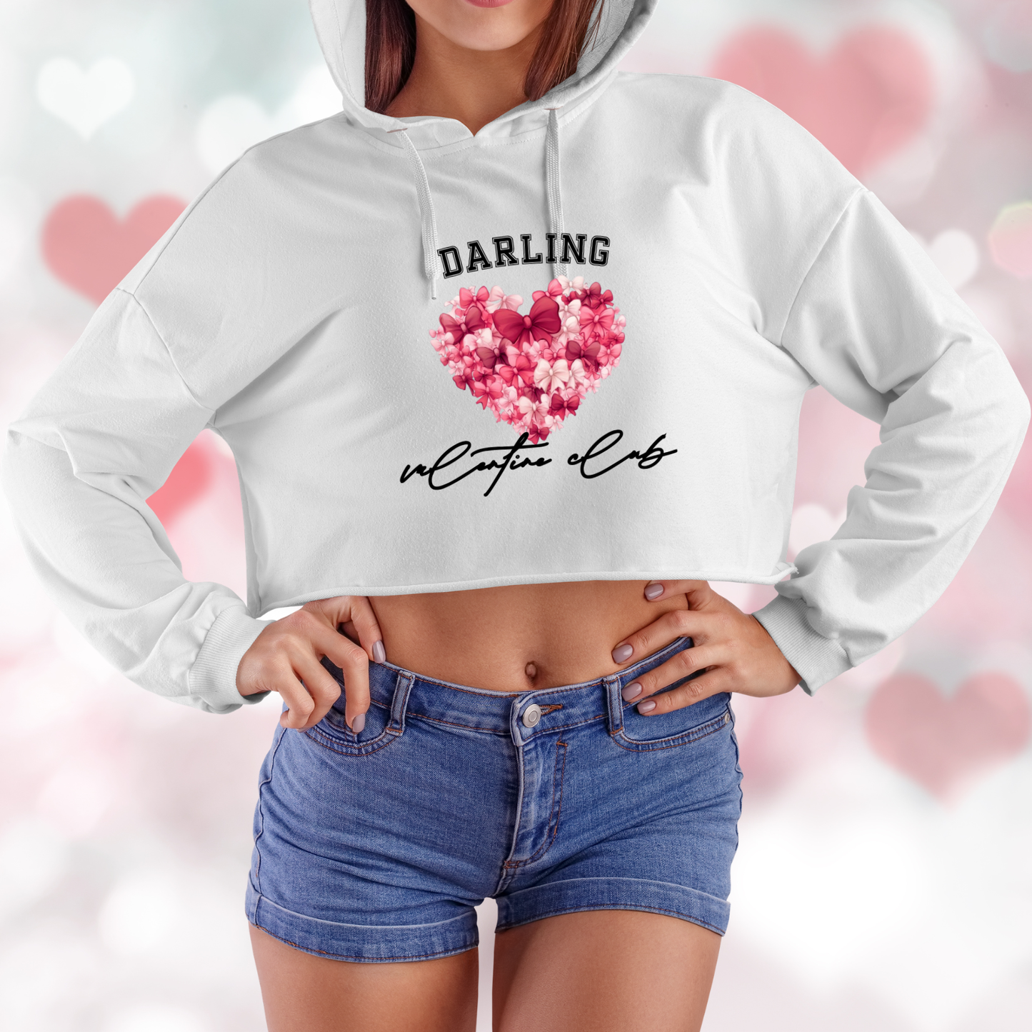 Darling Valentine Club Crop Hoodie