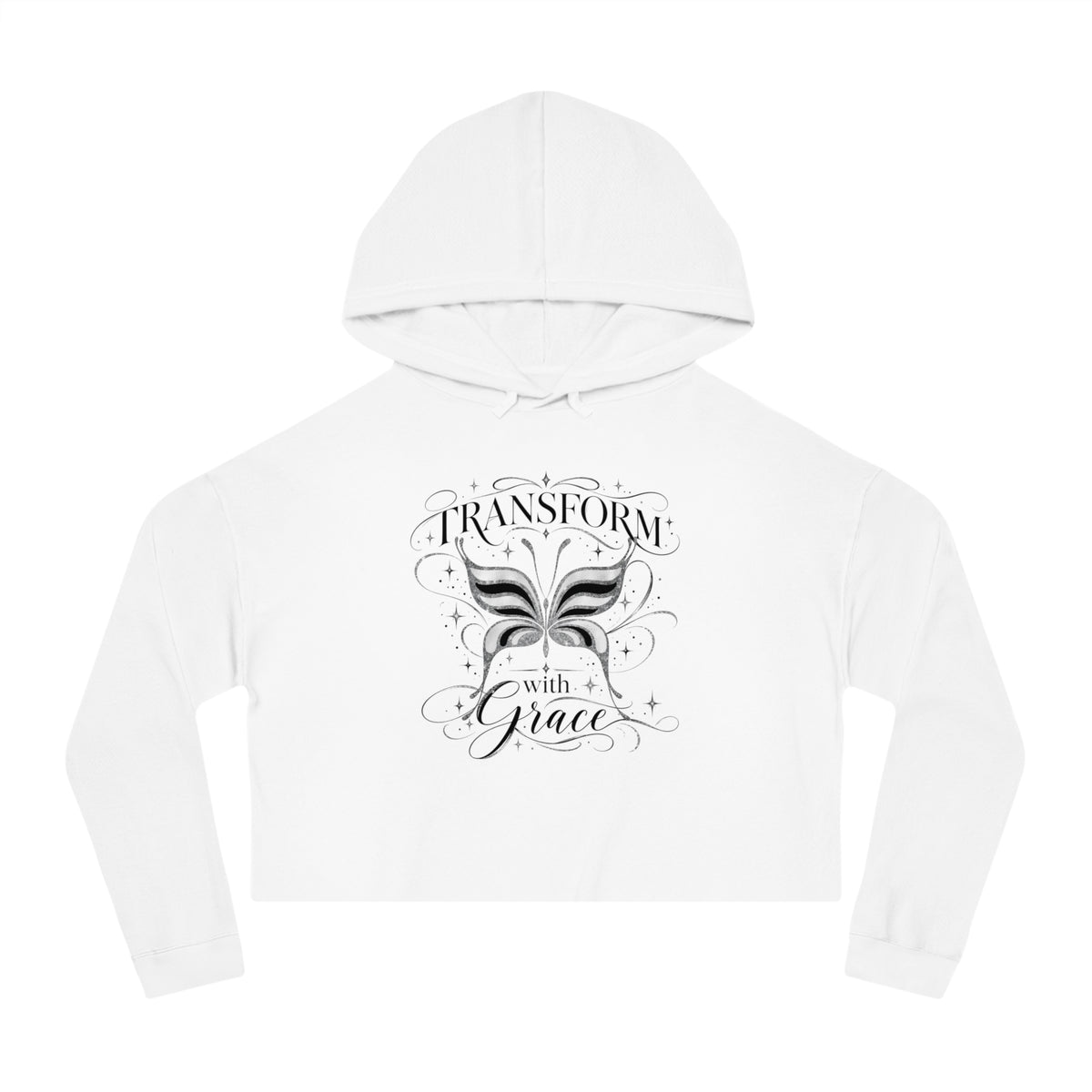 Transform With Grace Crop Hoodie