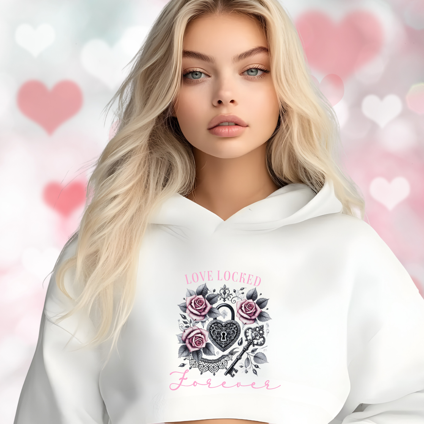 Love Locked Forever Crop Hoodie