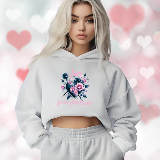 Love You Forever Crop Hoodie