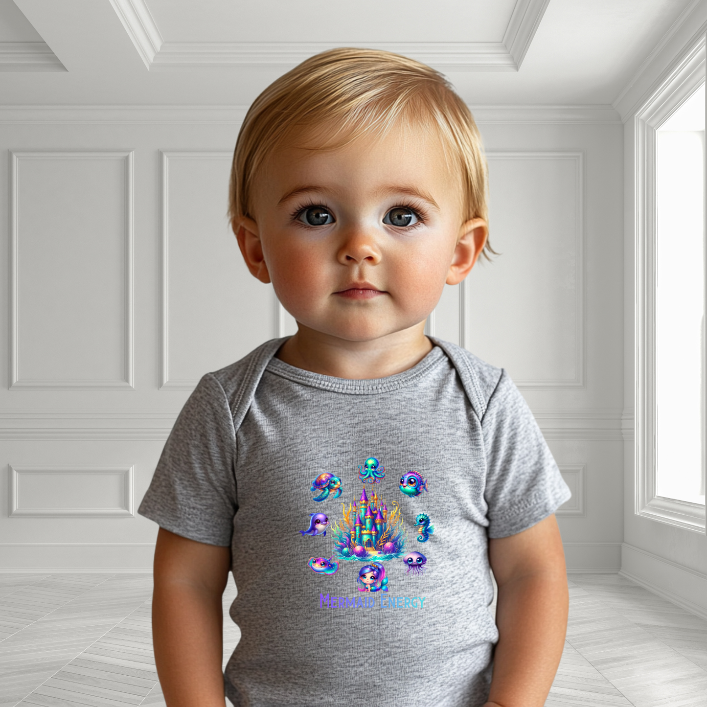 Mermaid Energy Infant Short Sleeve Onesie