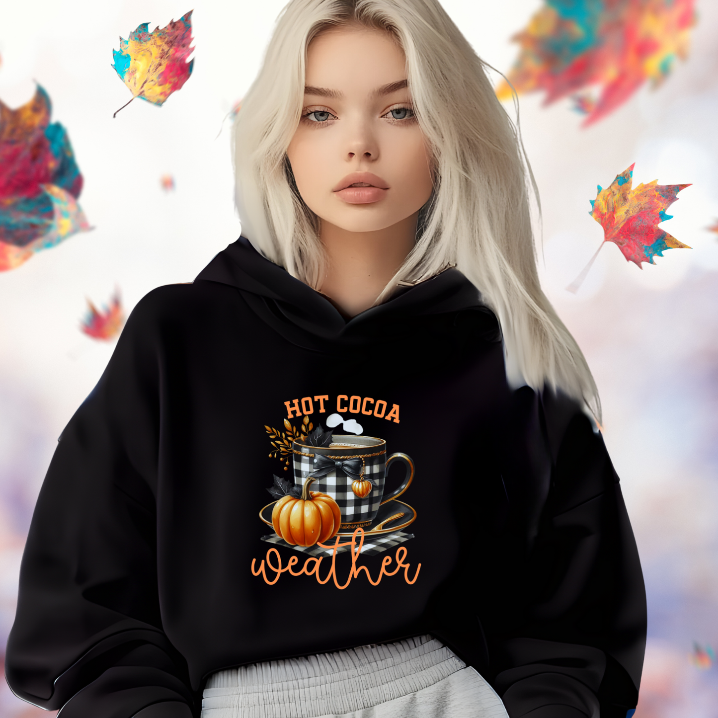 Hot Cocoa Weather Crop Hoodie