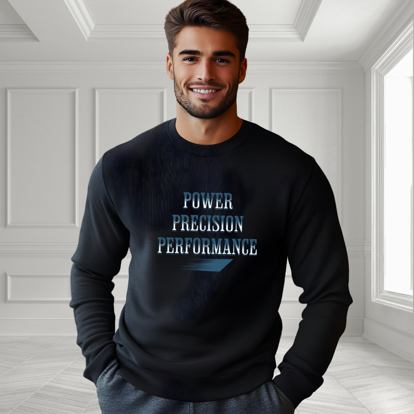 Power, Precision, Performance Crewneck Sweatshirt