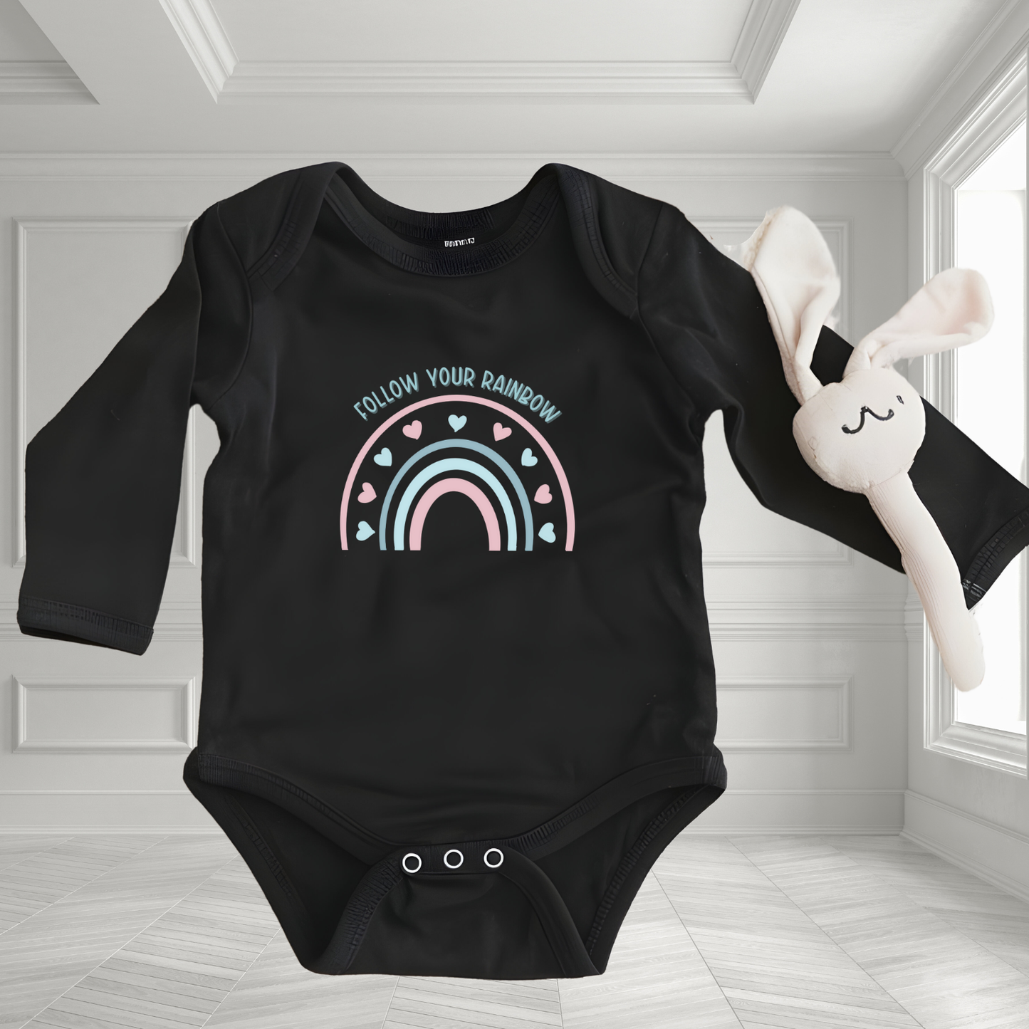 Follow Your Rainbow Infant Long Sleeve Onesie
