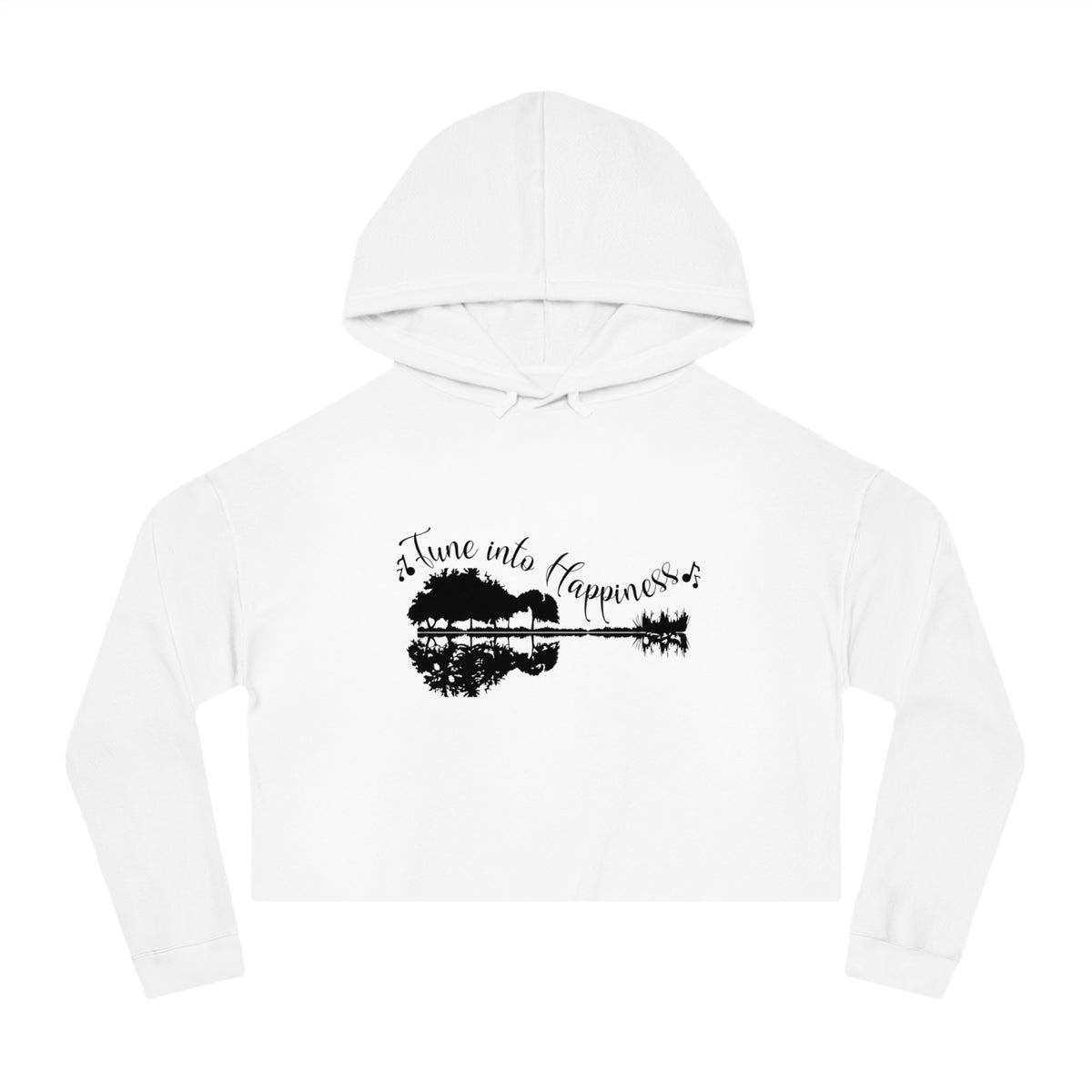 Tune Into Happiness Crop Hoodie