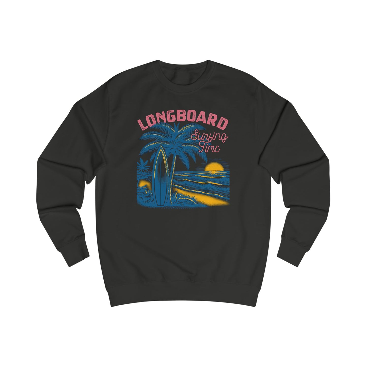 Longboard Surfing Crewneck Sweatshirt