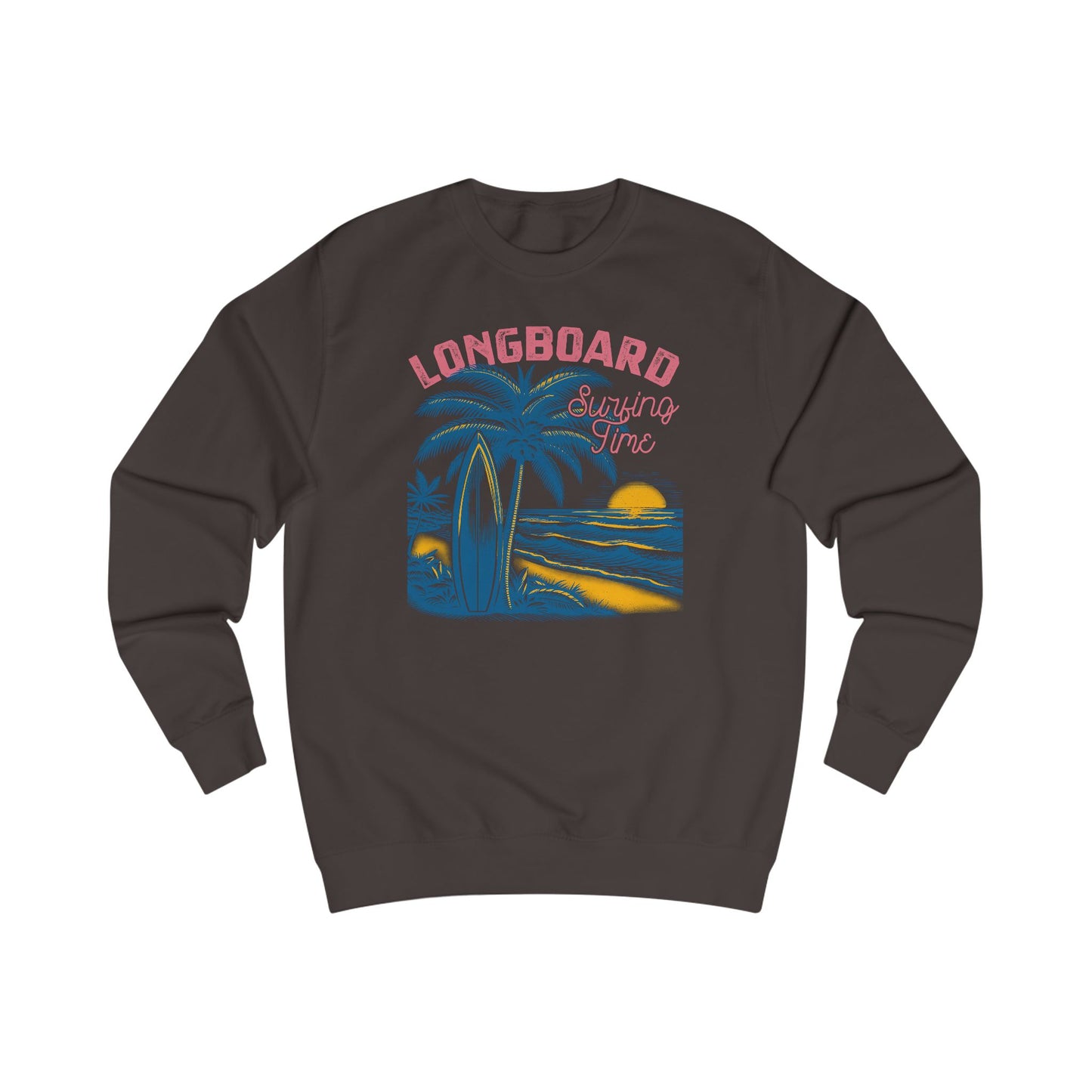 Longboard Surfing Crewneck Sweatshirt