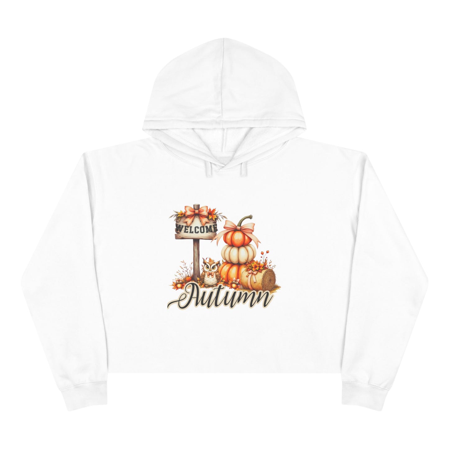 Welcome Autumn Crop Hoodie