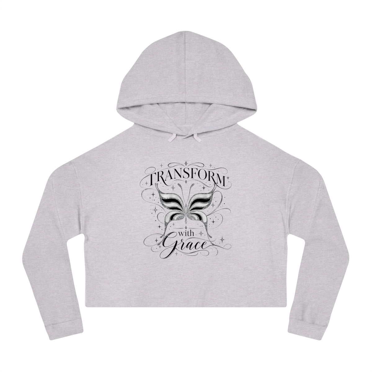 Transform With Grace Crop Hoodie