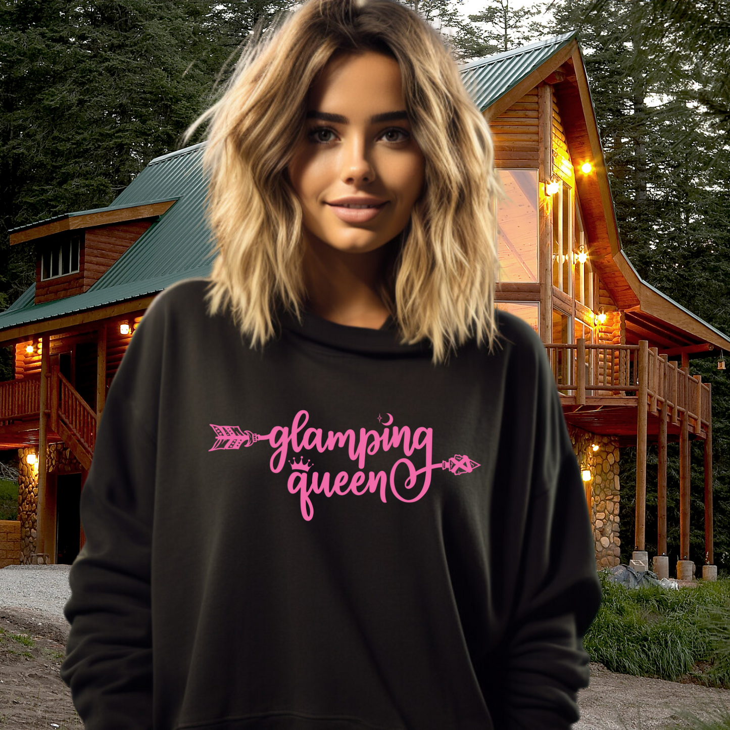 Glamping Queen Crewneck Sweatshirt