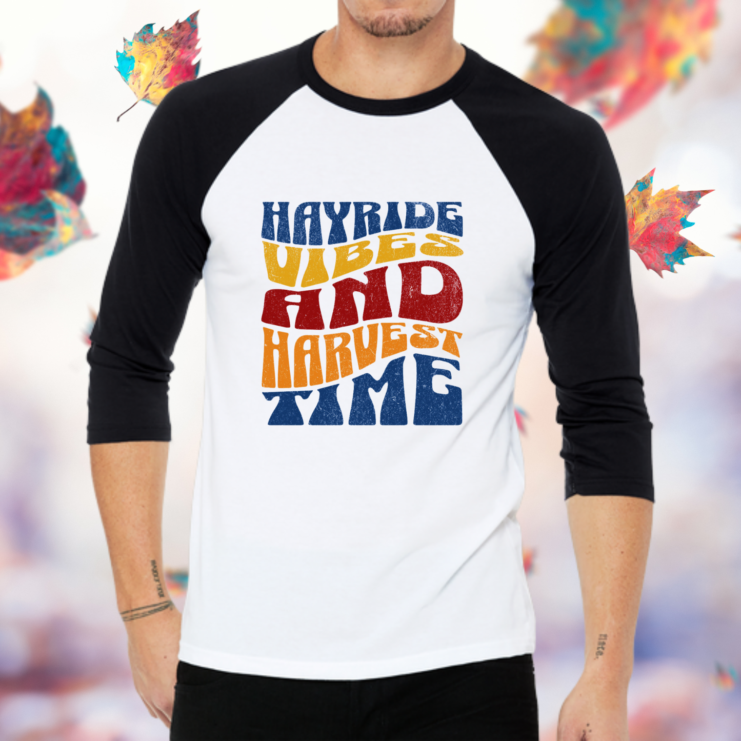 Hayride Vibes Baseball Tee