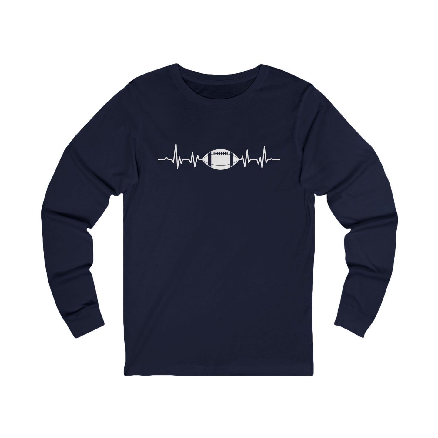 Football Heartbeat Long Sleeve Tee