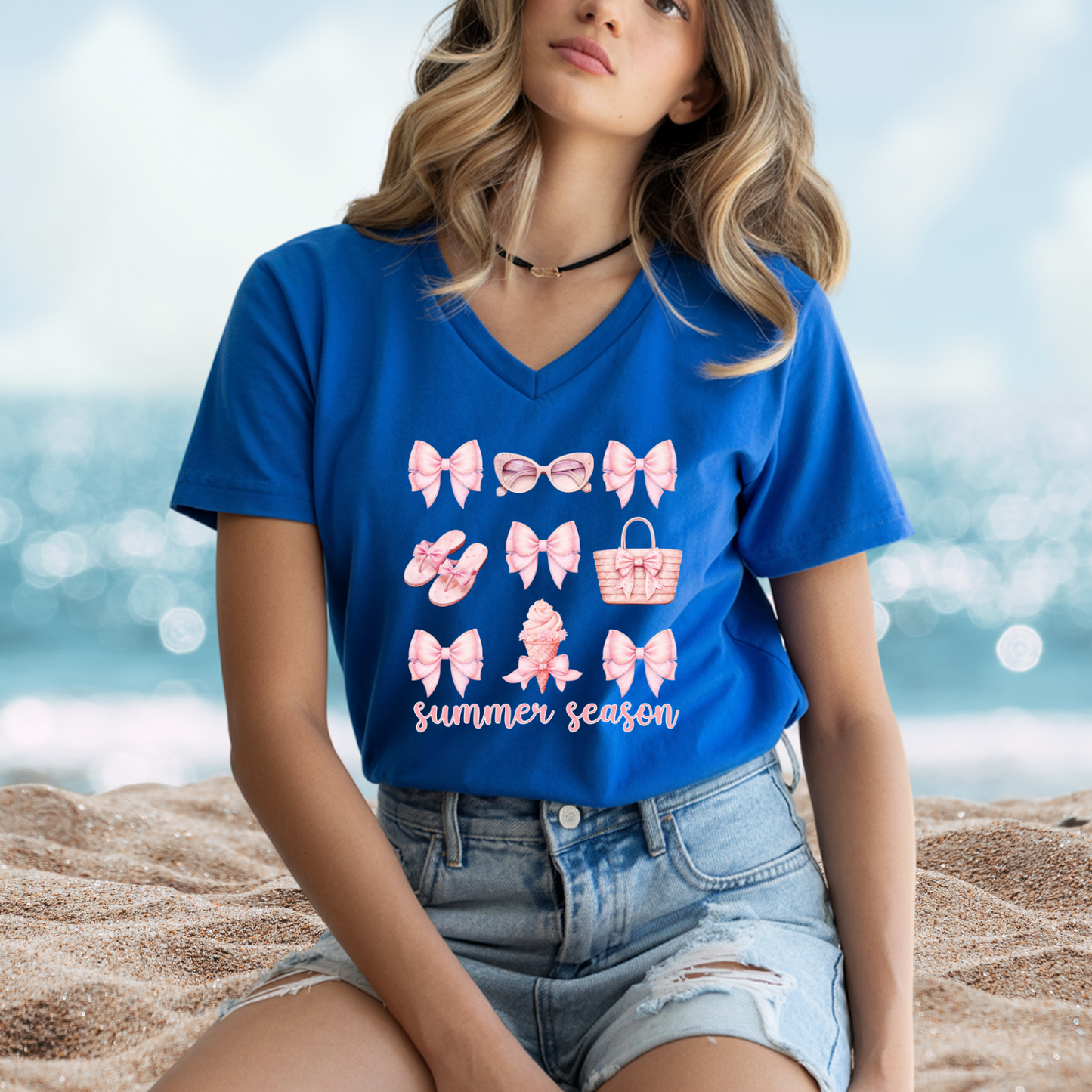 Summer Season V-Neck Tee