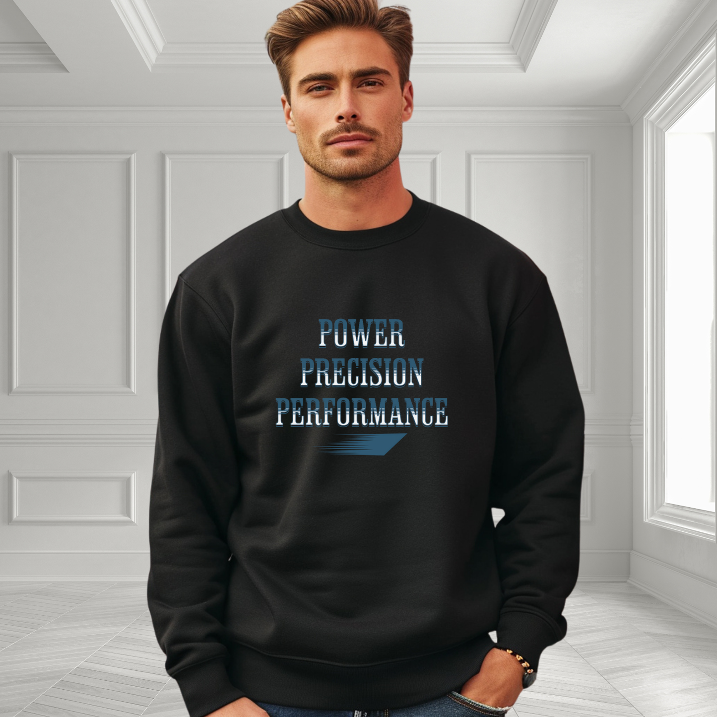 Power, Precision, Performance Crewneck Sweatshirt