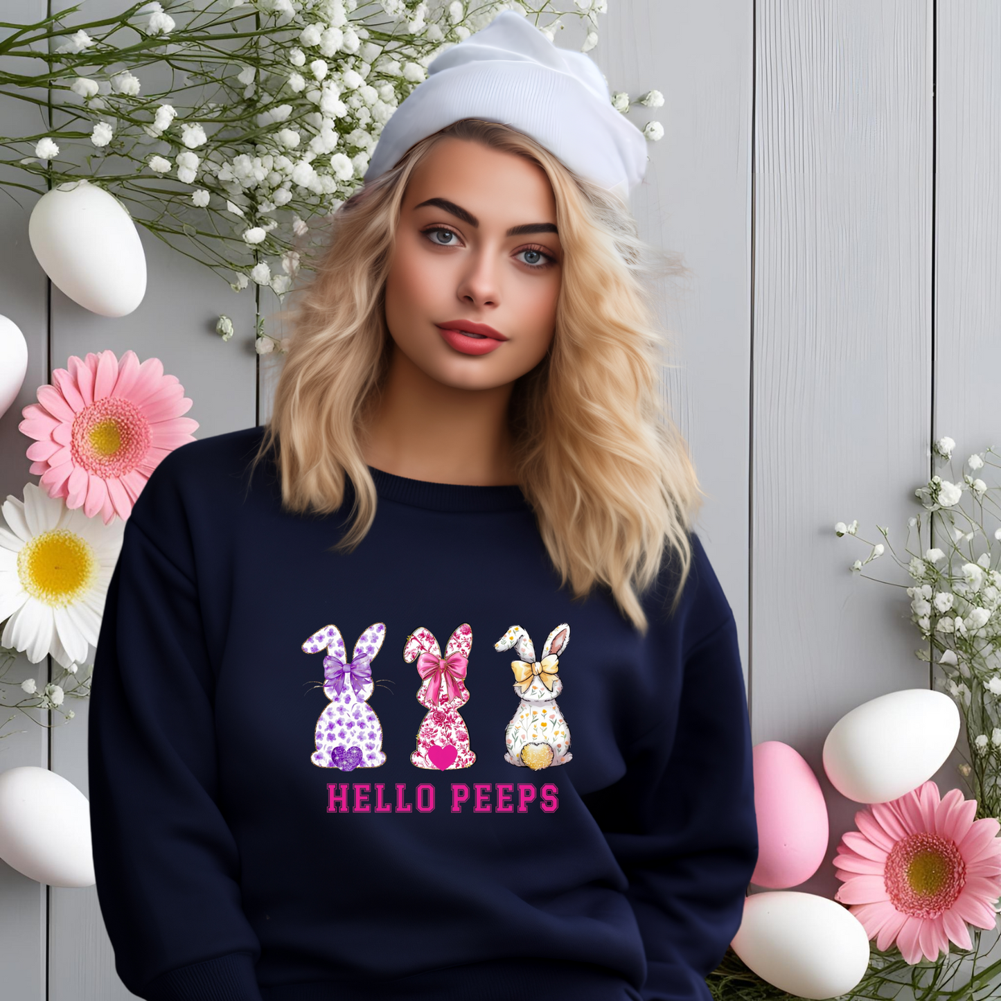 Hello Peeps Crewneck Sweatshirt