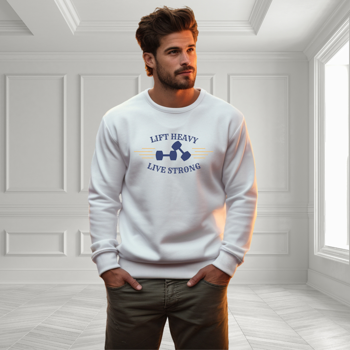 Lift Heavy Live Strong Crewneck Sweatshirt