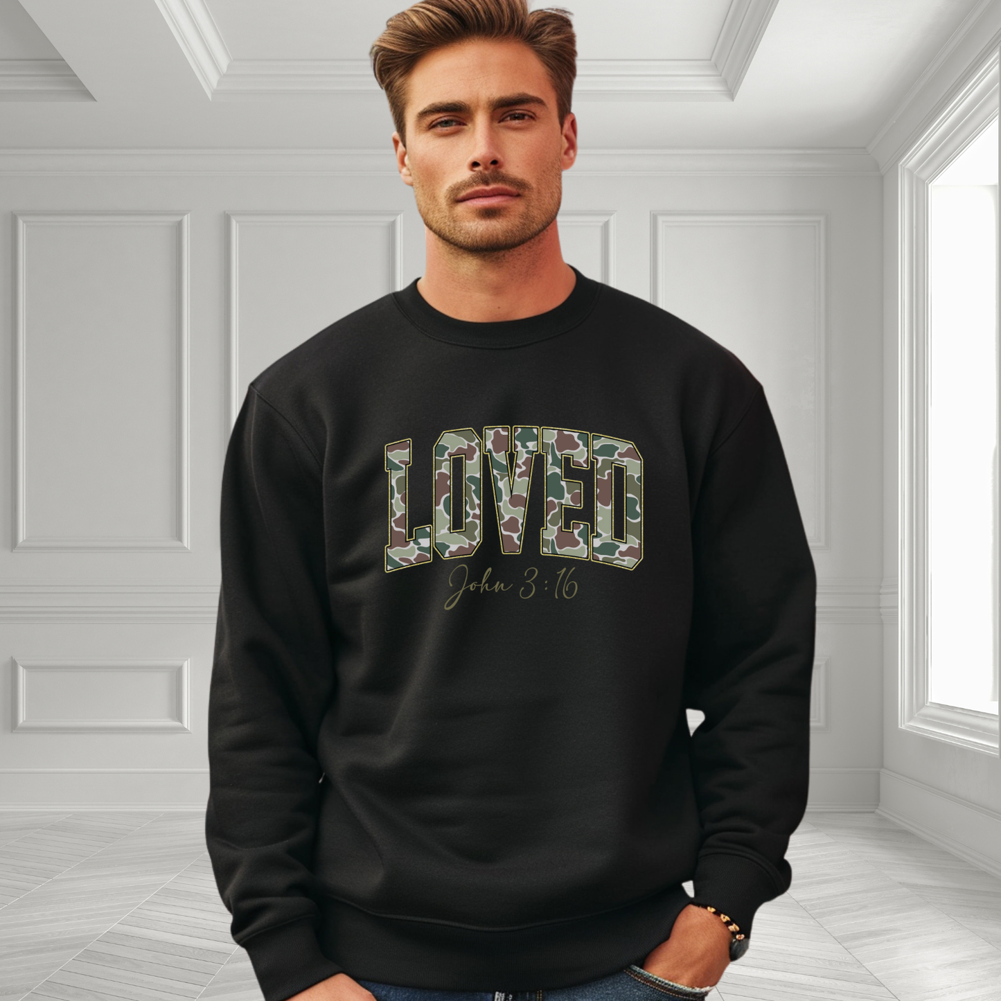 Loved John 3:16 Crewneck Sweatshirt