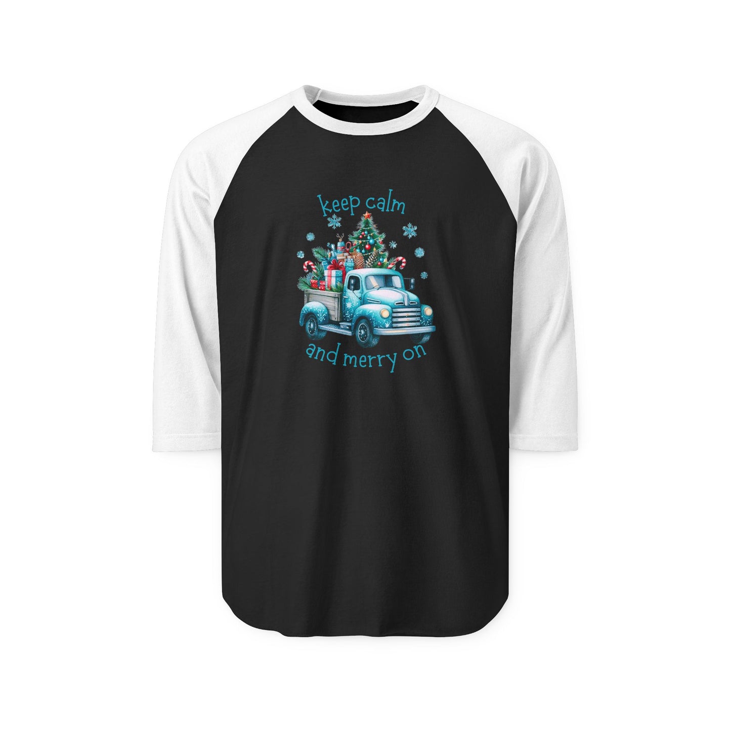 Keep Calm And Merry On Baseball Tee