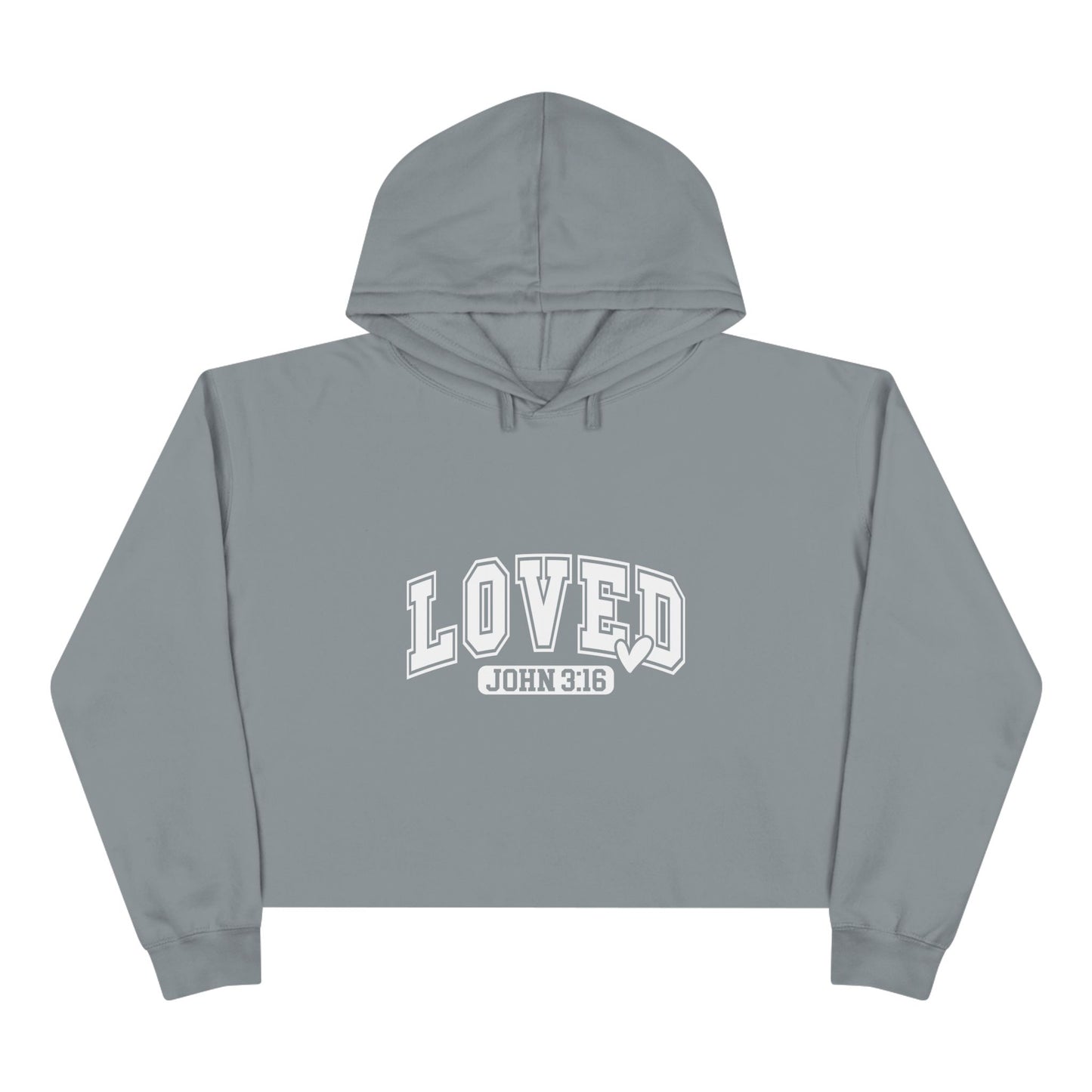 Loved John 3:16 Crop Hoodie