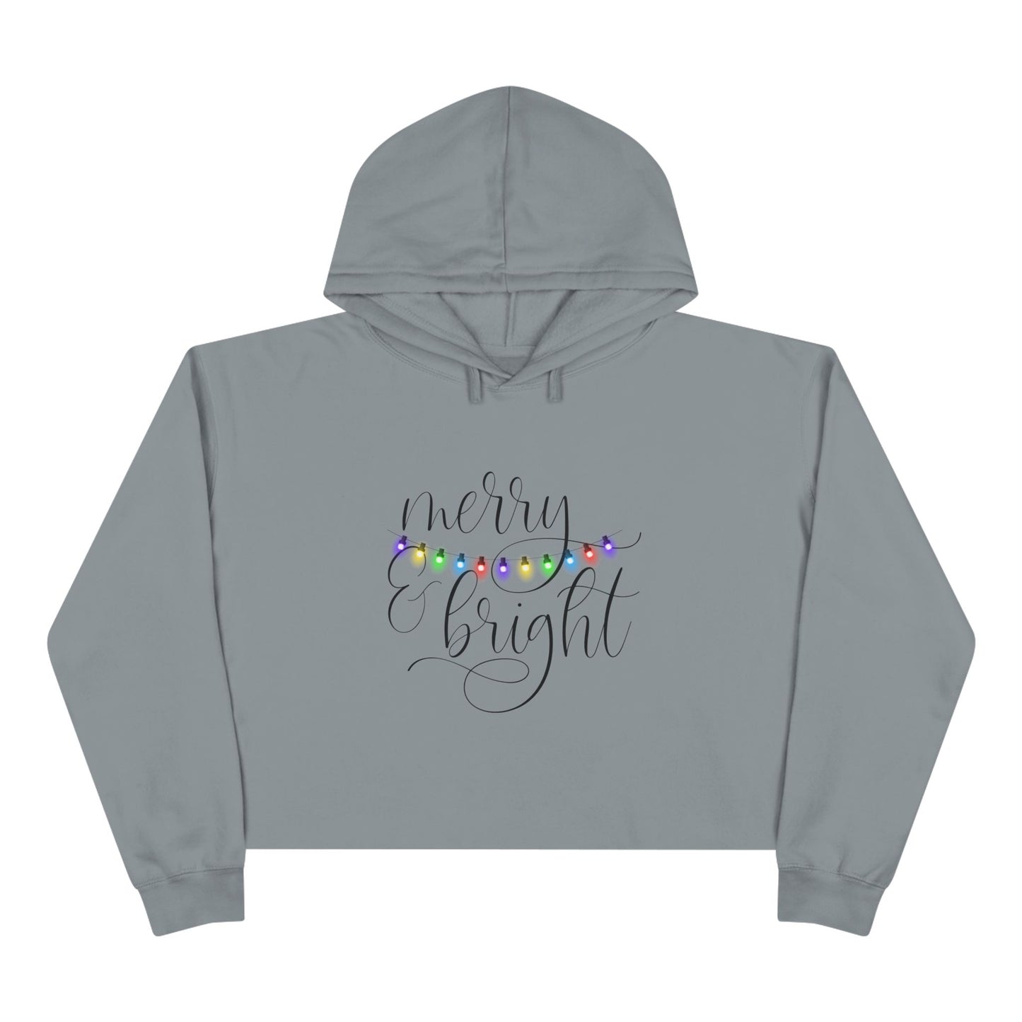 Merry & Bright Crop Hoodie