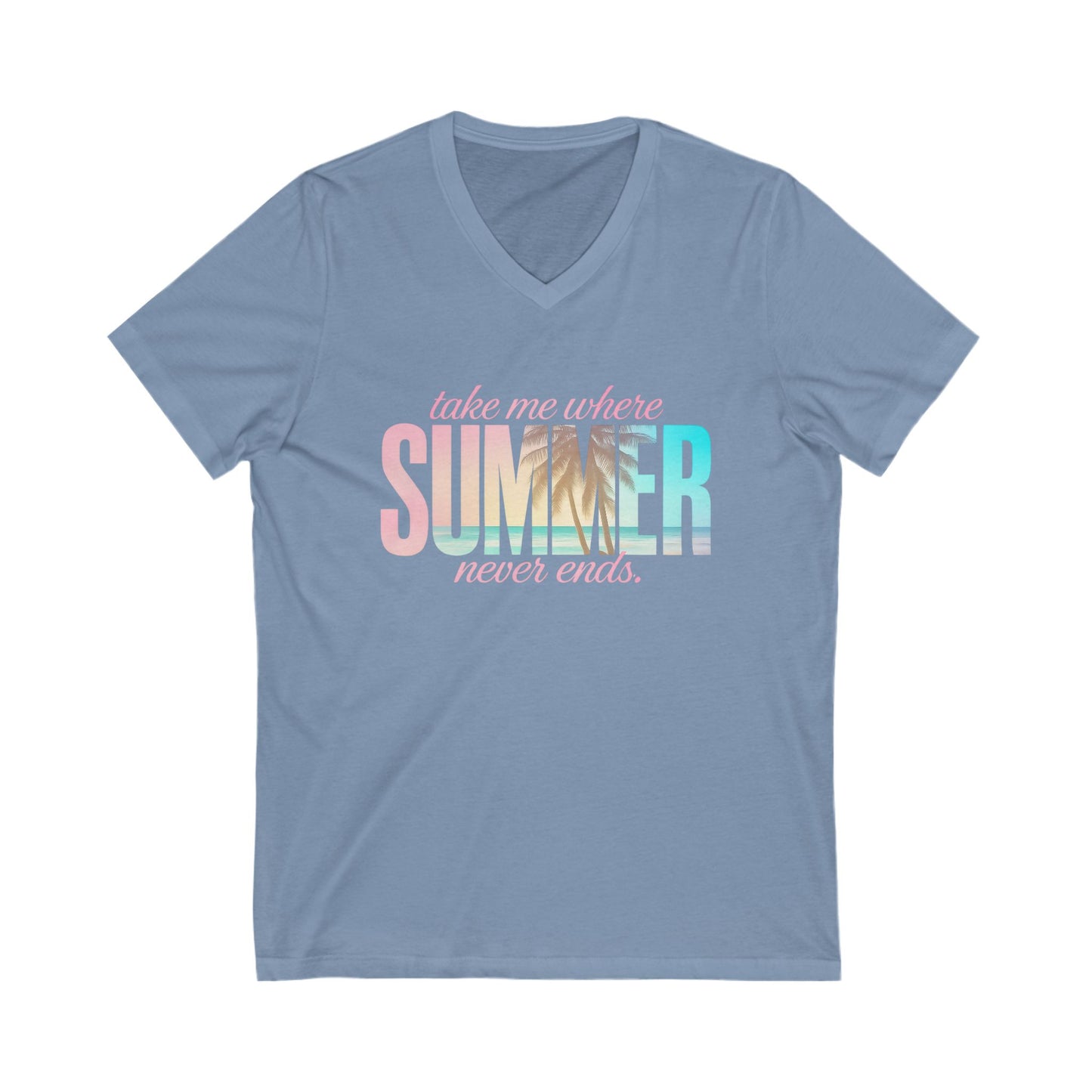Where Summer Never Ends V-Neck Tee