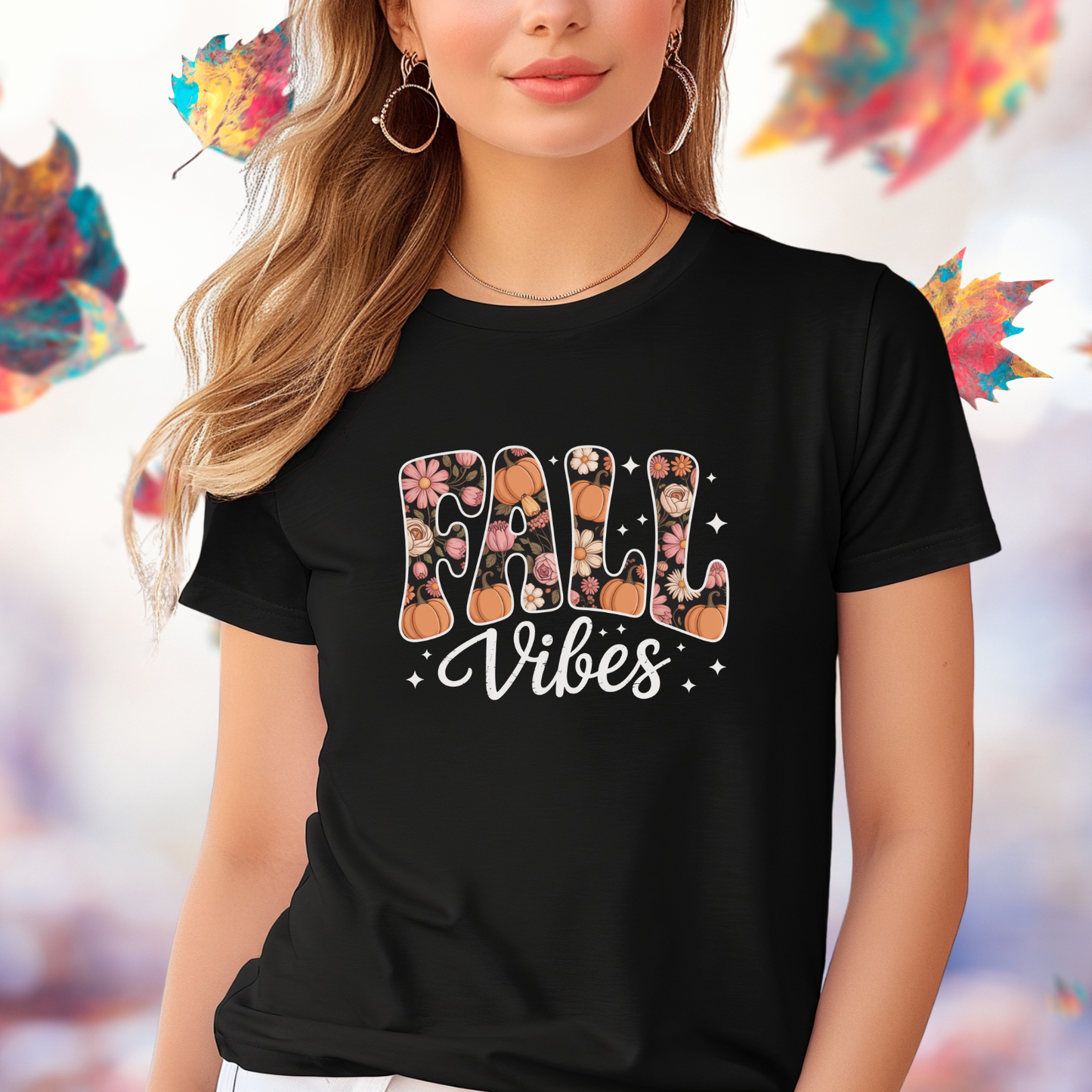 Fall Vibes Floral T-Shirt