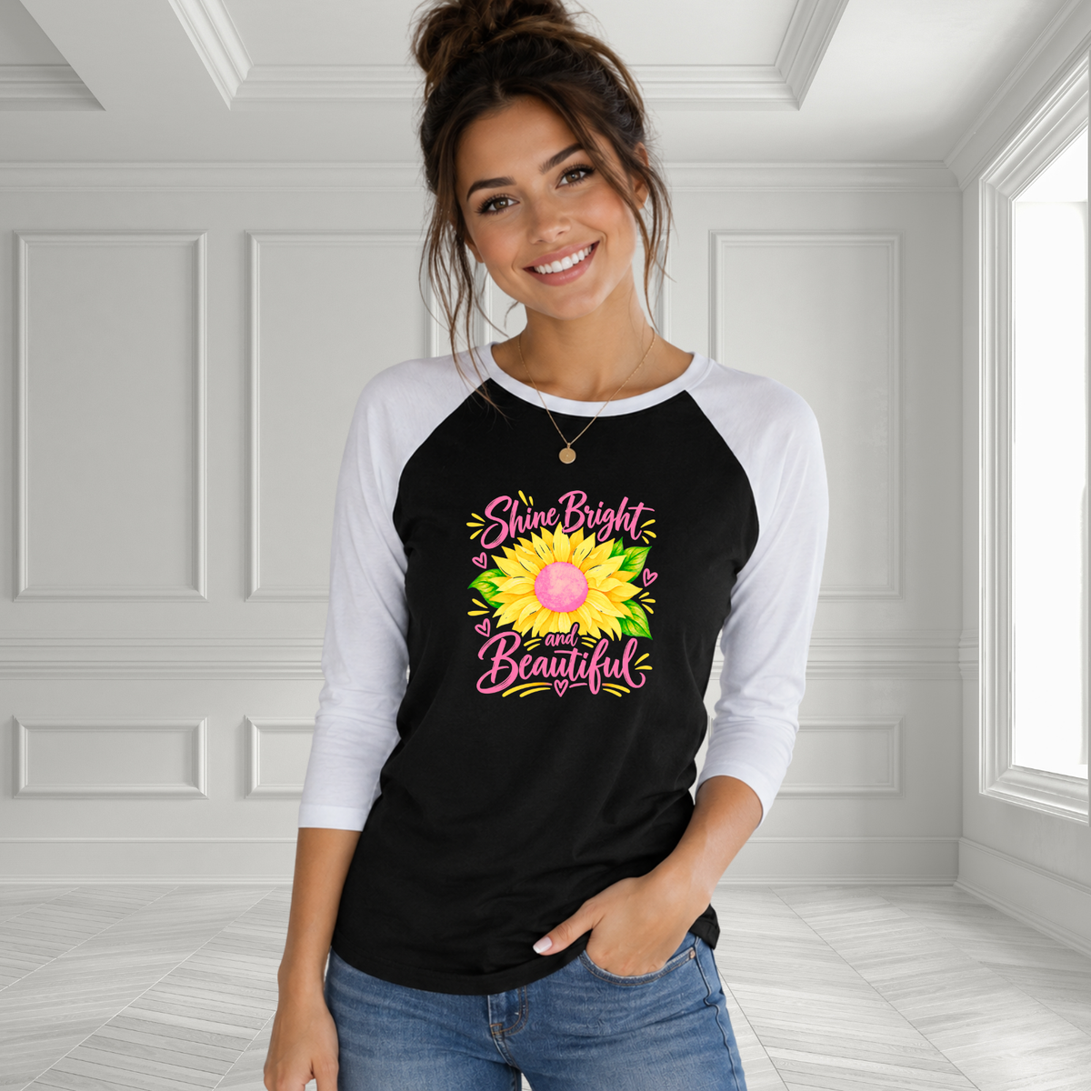 Shine Bright And Beautiful Baseball Tee