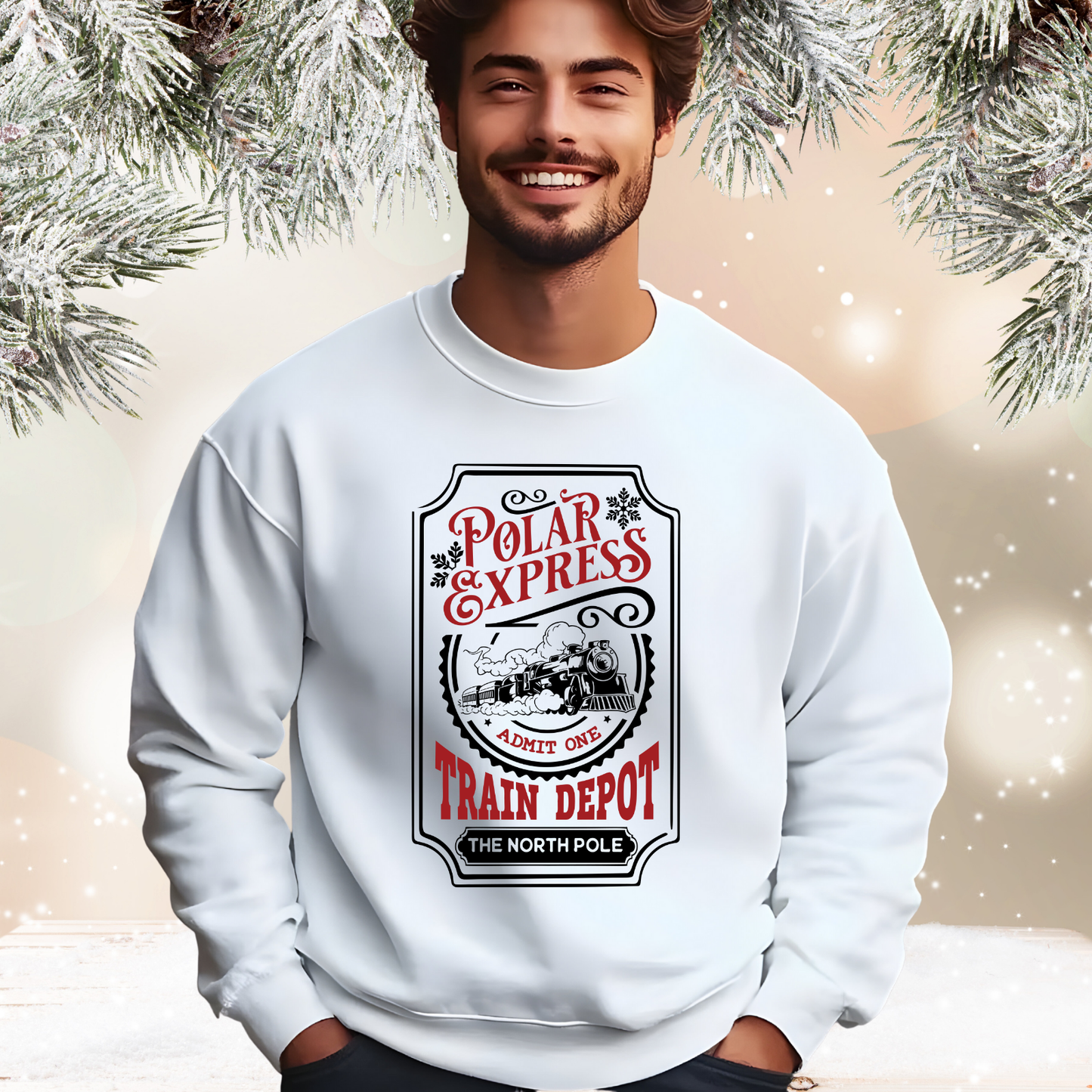 Polar Express Train Depot Crewneck Sweatshirt