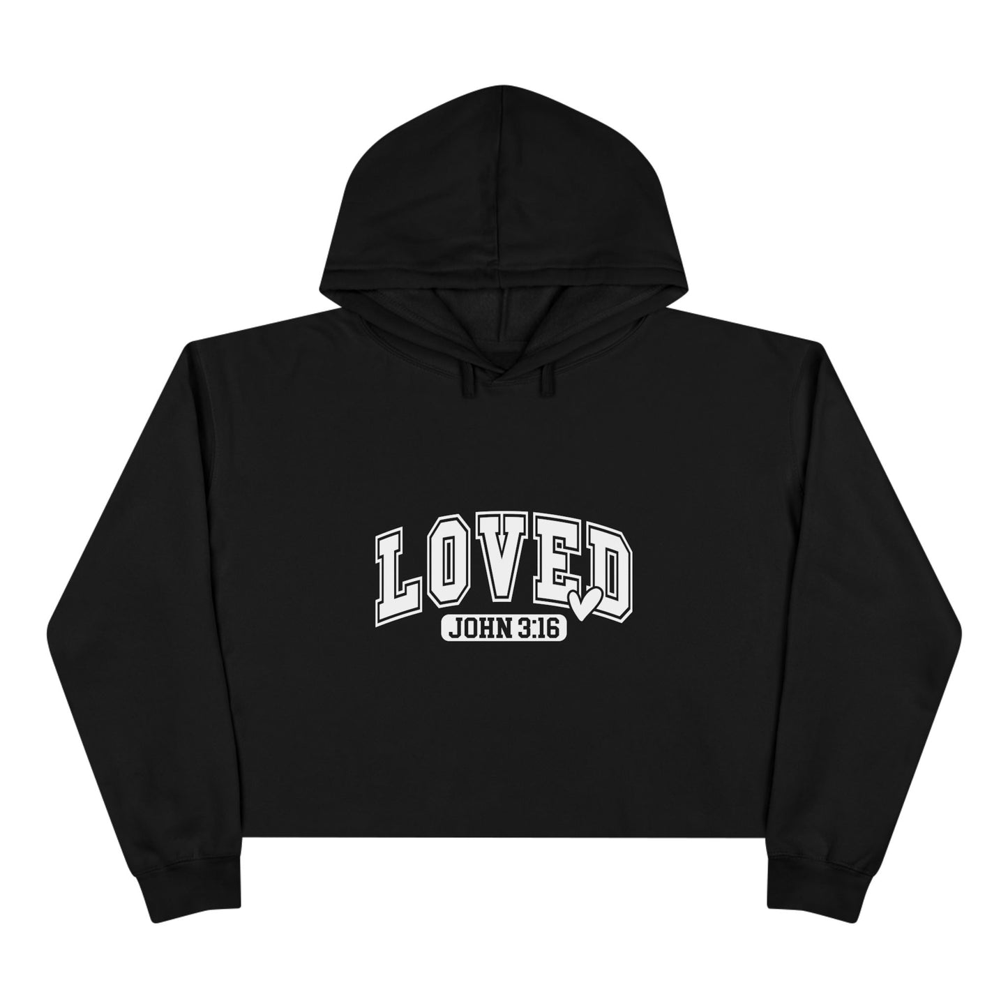 Loved John 3:16 Crop Hoodie