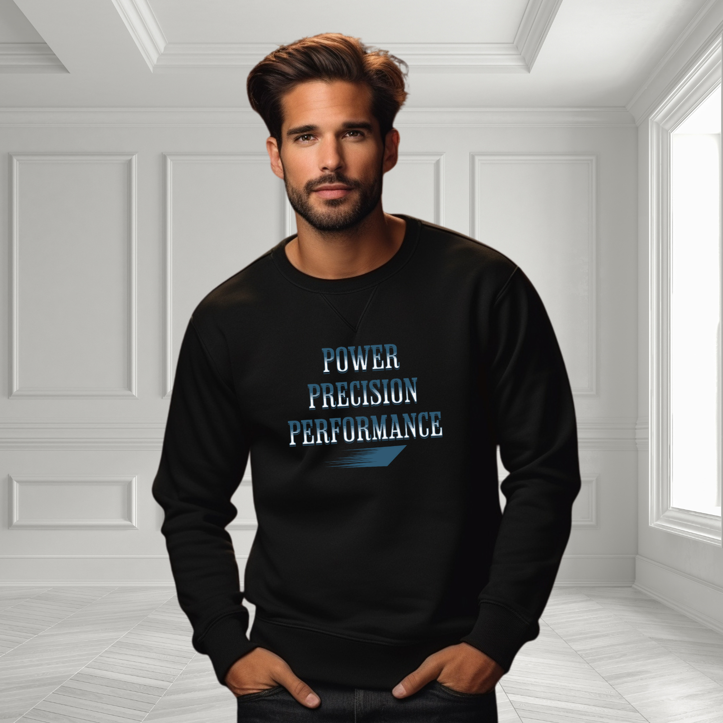 Power, Precision, Performance Crewneck Sweatshirt