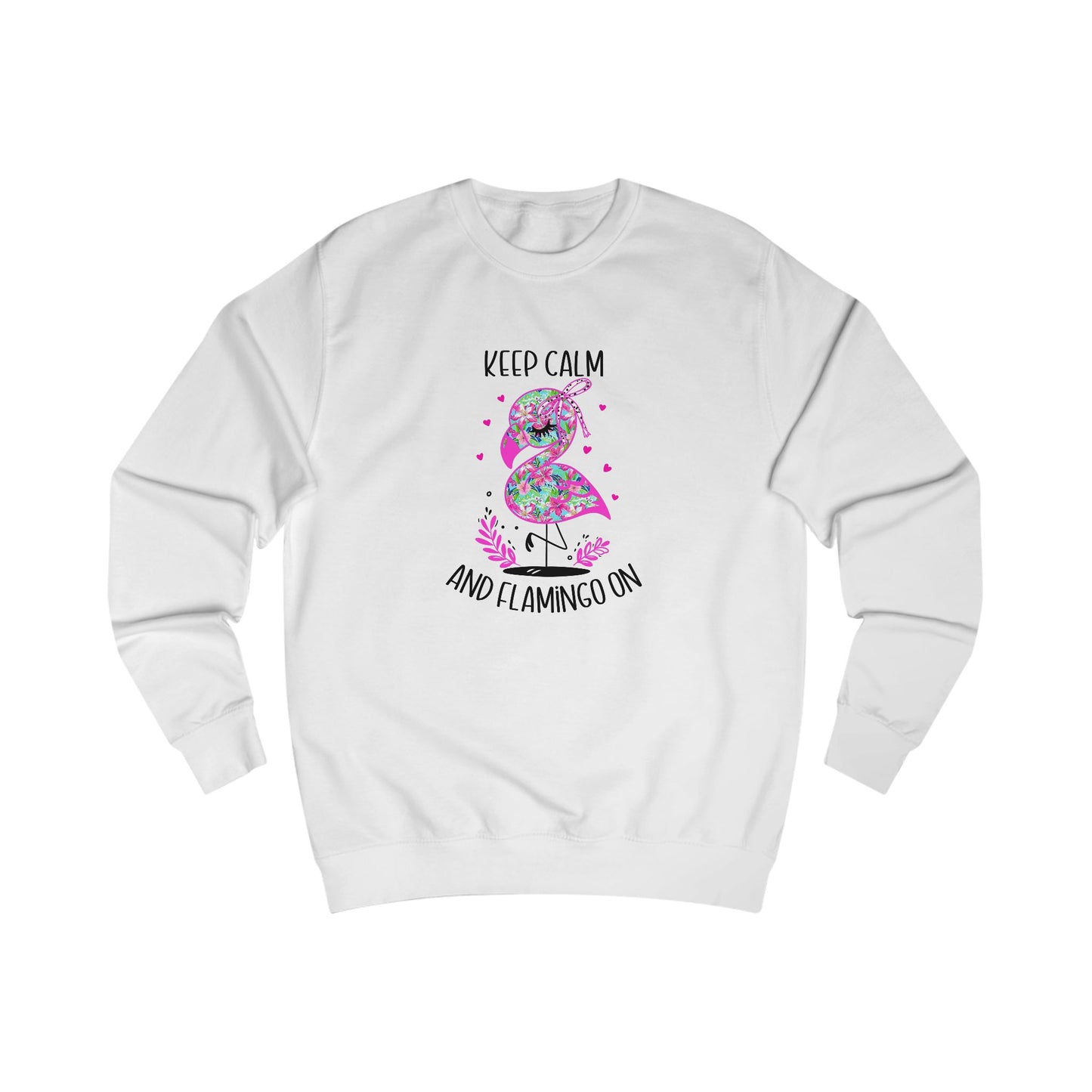 Keep Calm And Flamingo On Crewneck Sweatshirt