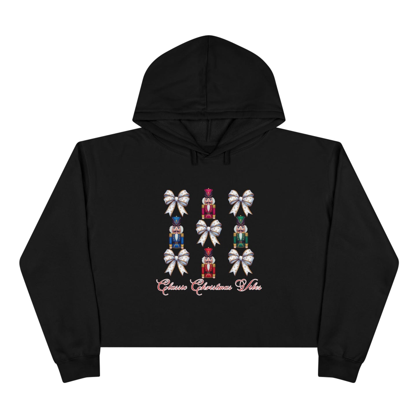 Classic Christmas Vibes Crop Hoodie