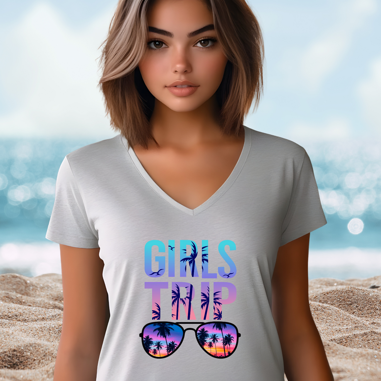 Girls Trip V-Neck Tee