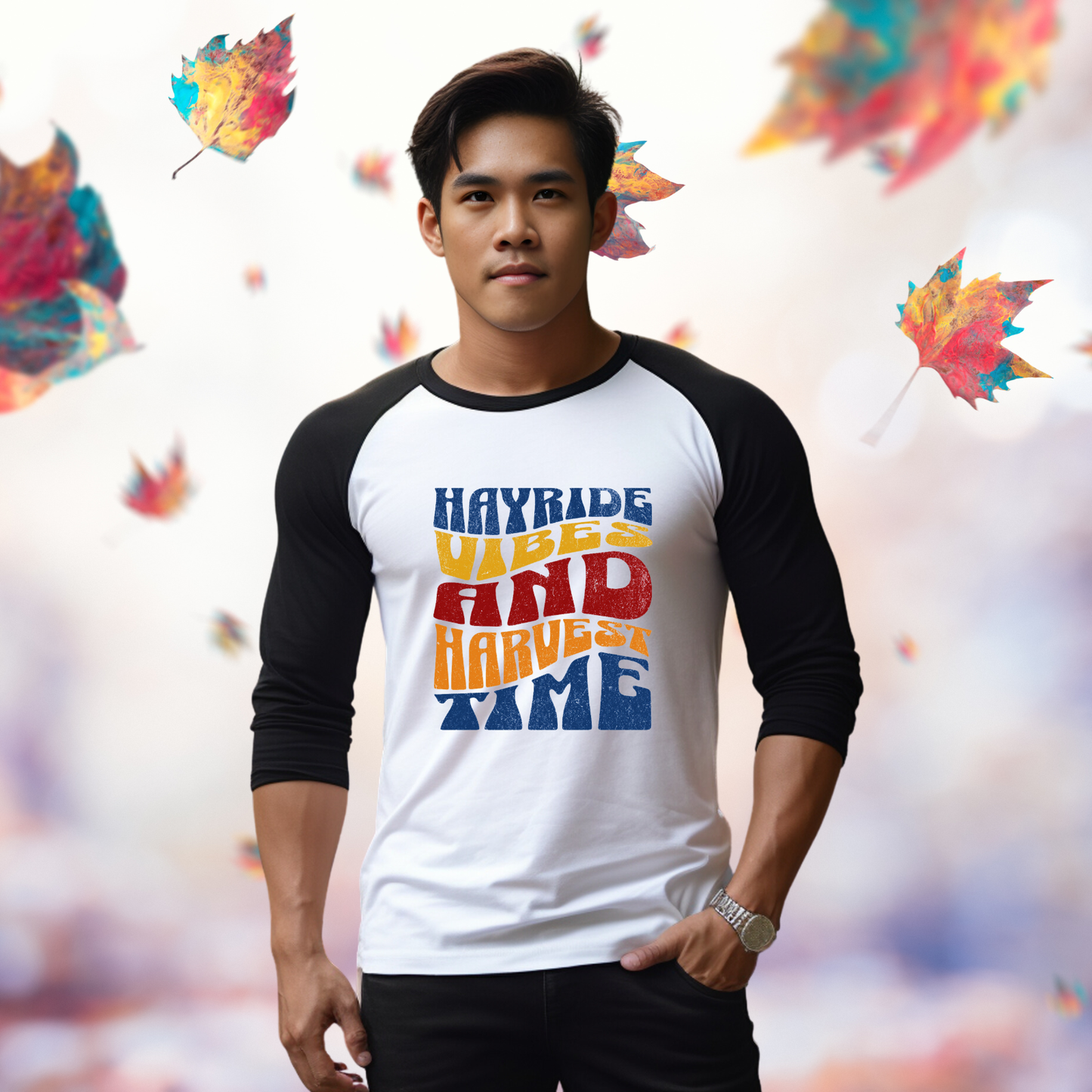 Hayride Vibes Baseball Tee