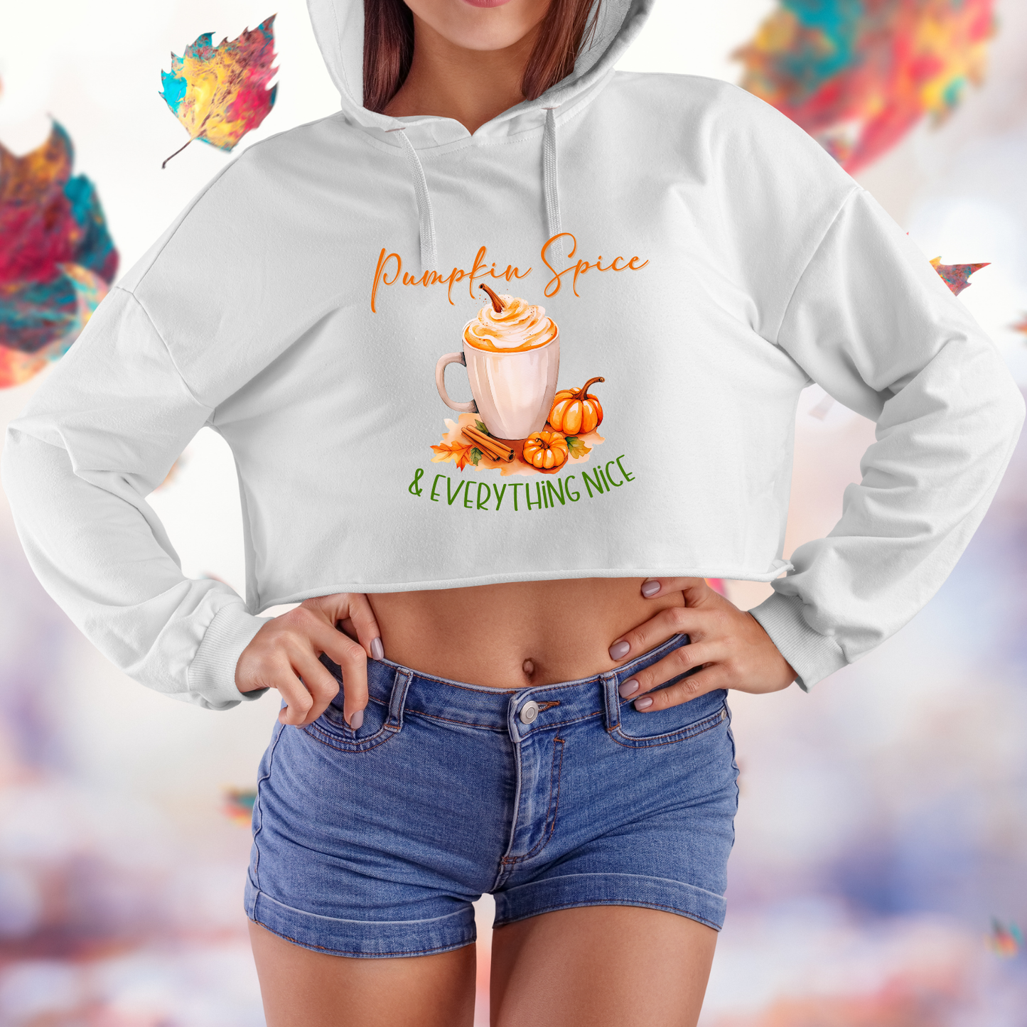 Pumpkin Spice & Everything Nice Crop Hoodie