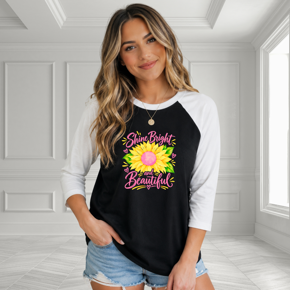 Shine Bright And Beautiful Baseball Tee