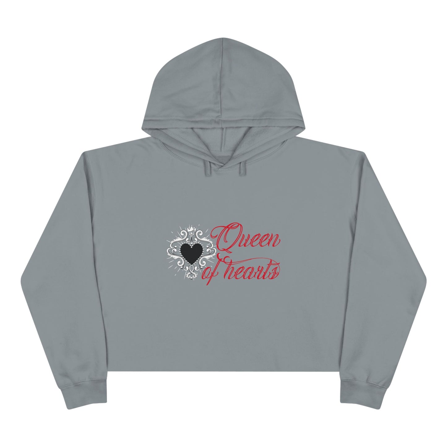 Queen Of Hearts Crop Hoodie